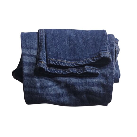 Express Womens Modern Boyfriend Jeans 2 Medium Wash Low Rise Distressed Stretch - Picture 8 of 8